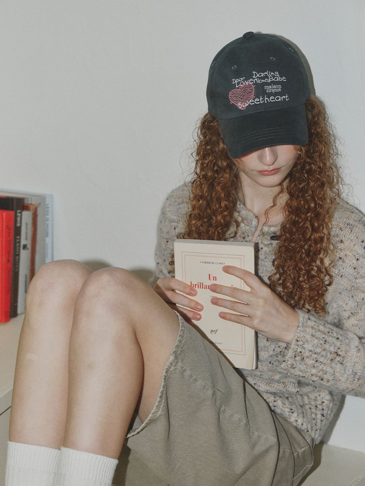 메종크렘(MAISON CREME) Lovers Ball cap_Gray