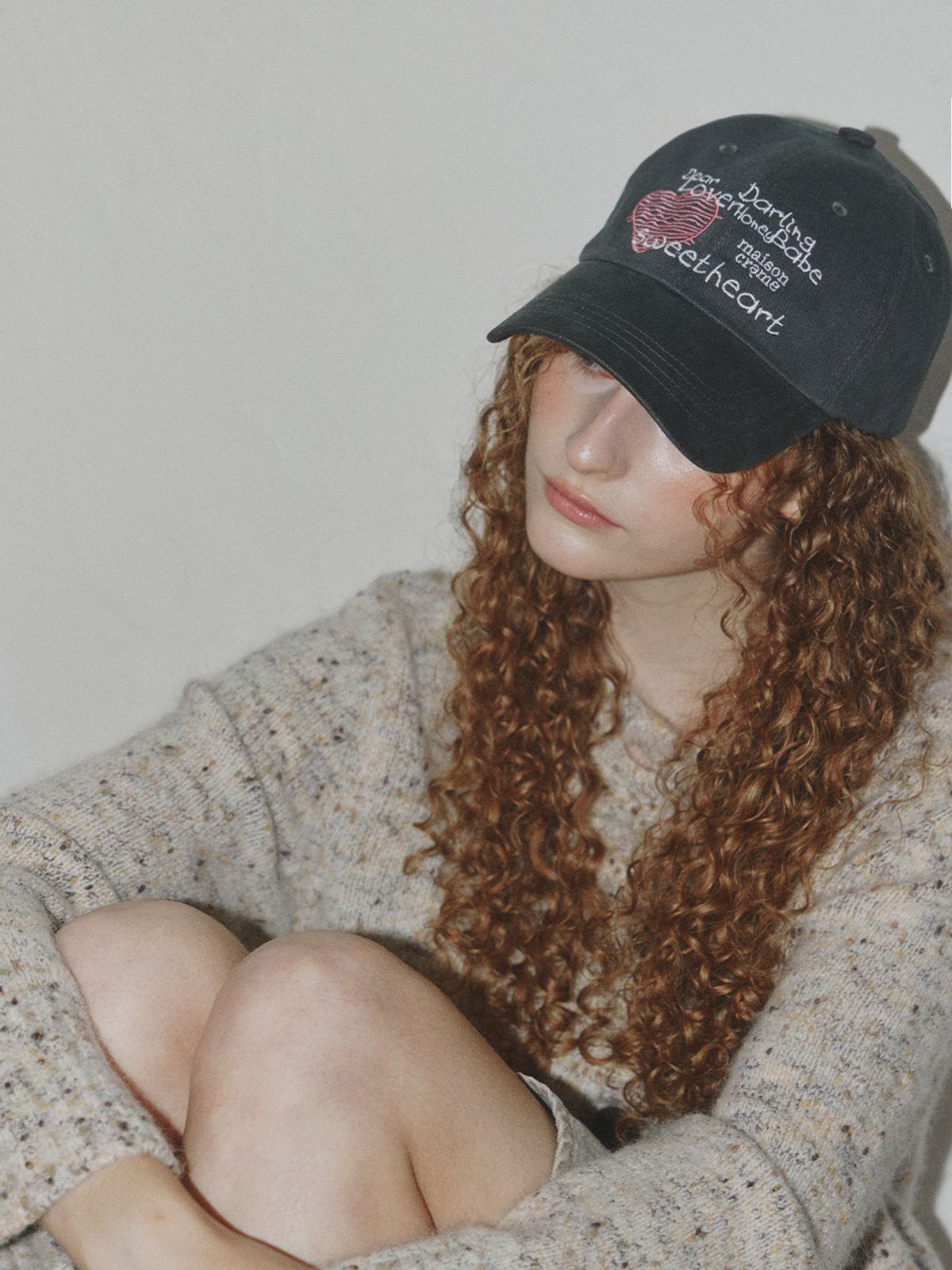 메종크렘(MAISON CREME) Lovers Ball cap_Gray