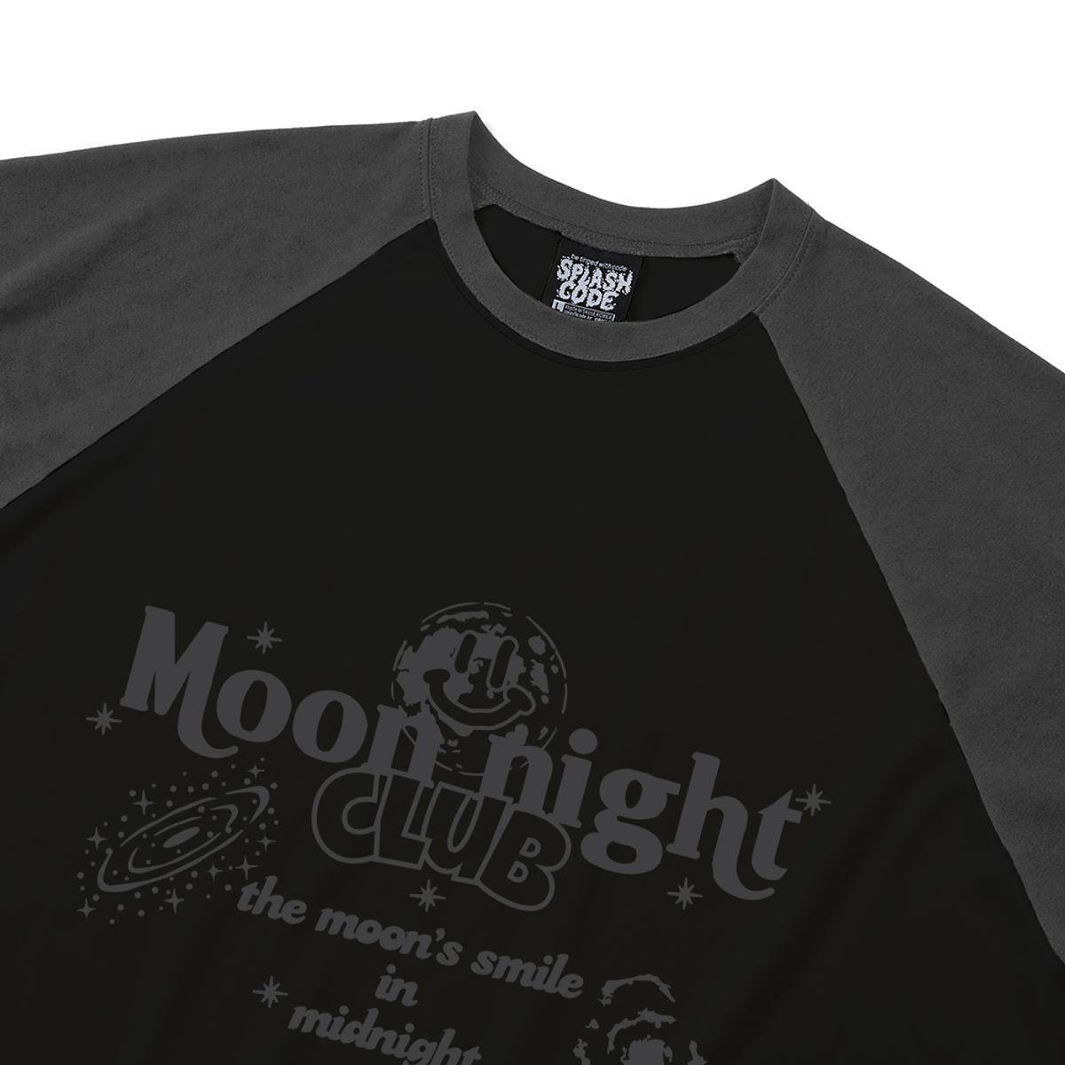 스플래시코드(SPLASHCODE) 래글런 롱슬리브 블랙 - 문 나이트(Moon Night)