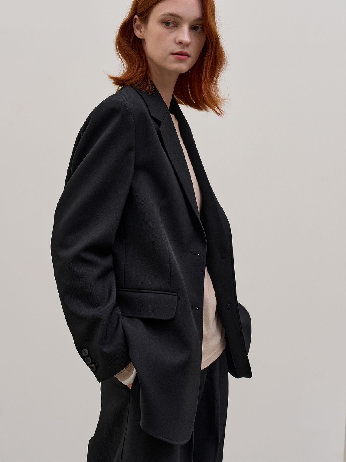 해브 앤 해브(HAVE8HAVE) ESSENTIAL SINGLE BUTTON JACKET_BLACK