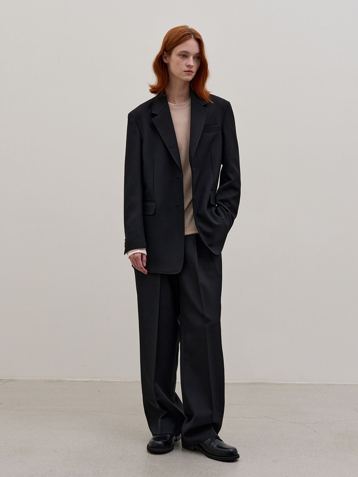 해브 앤 해브(HAVE8HAVE) ESSENTIAL SINGLE BUTTON JACKET_BLACK