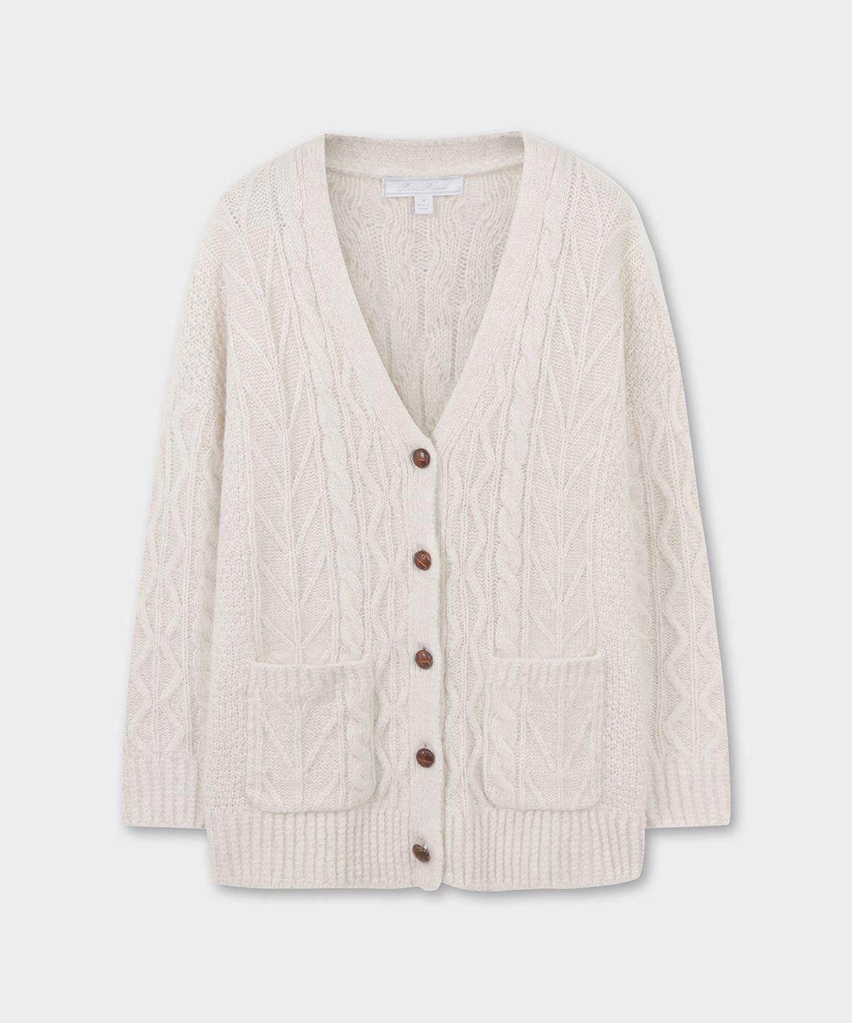 브룩스 브라더스(BROOKS BROTHERS) [여성] 아란 케이블 가디건 (화이트) (BBWCWM3653AEW)
