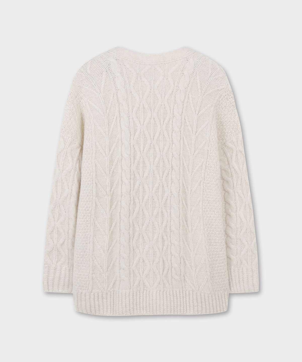 브룩스 브라더스(BROOKS BROTHERS) [여성] 아란 케이블 가디건 (화이트) (BBWCWM3653AEW)