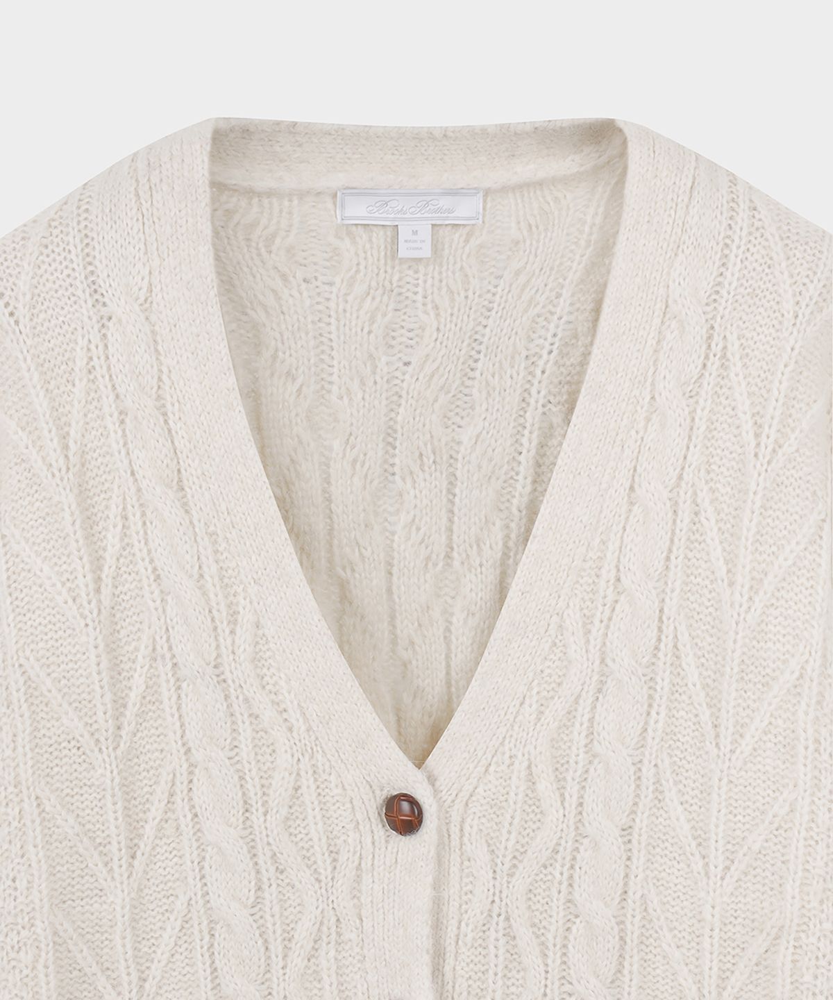 브룩스 브라더스(BROOKS BROTHERS) [여성] 아란 케이블 가디건 (화이트) (BBWCWM3653AEW)