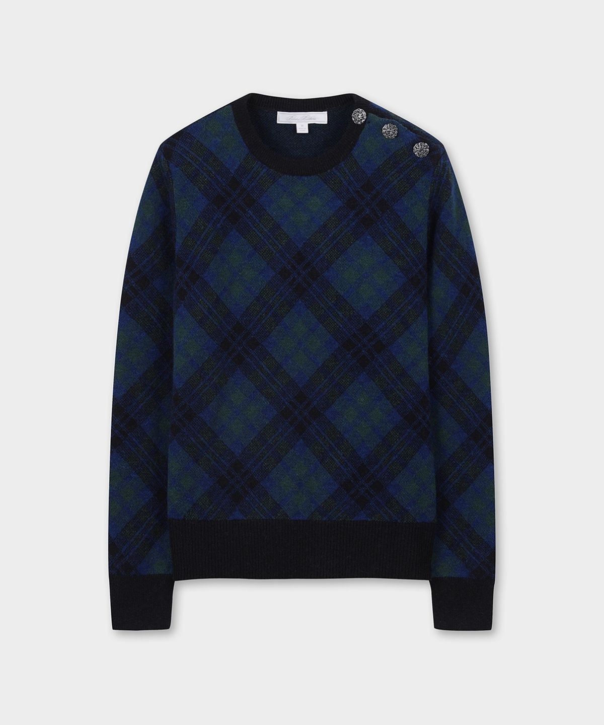 브룩스 브라더스(BROOKS BROTHERS) [여성] 자가드 블랙와치 스웨터 (멀티) (BBWRWM37607EW)