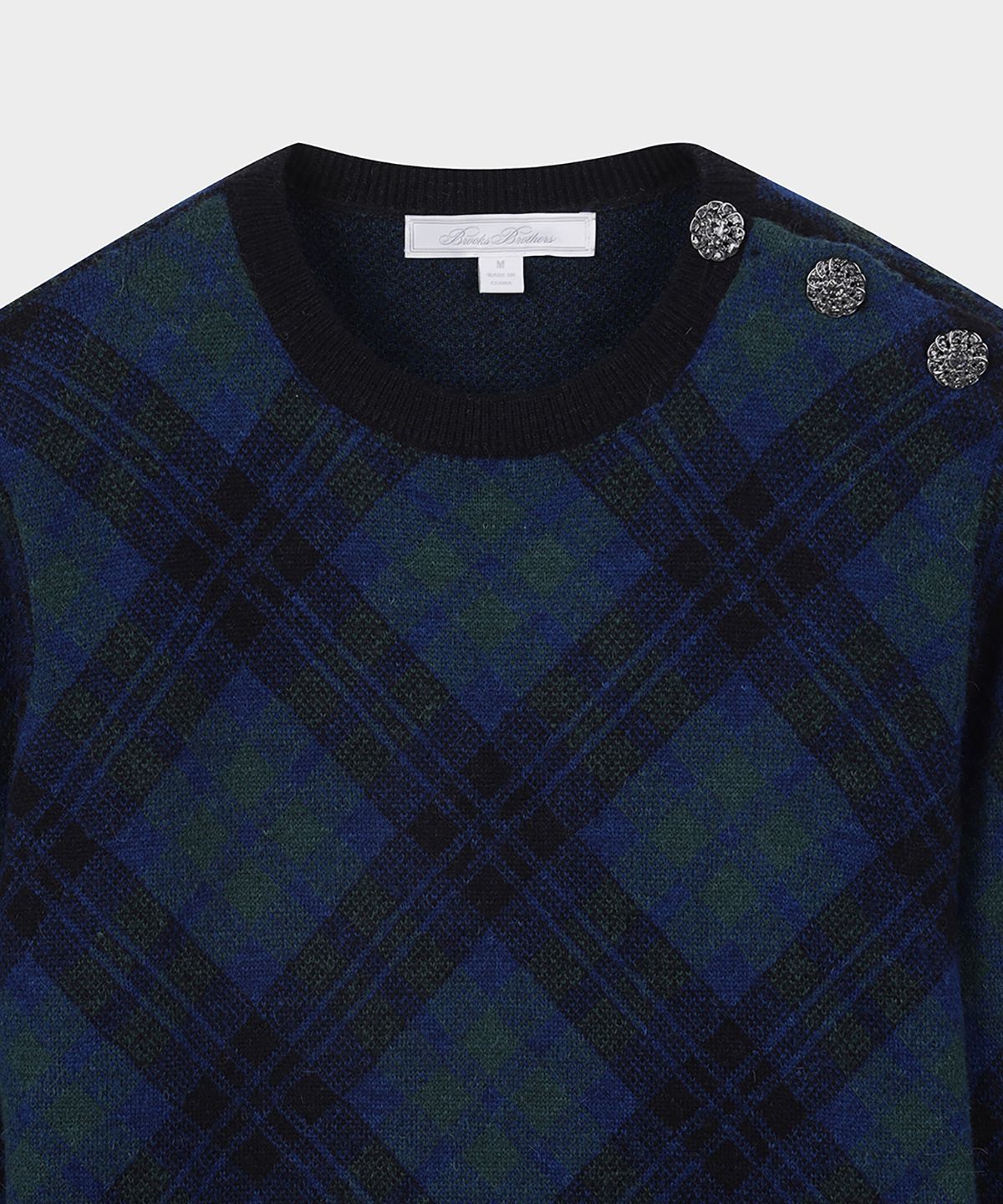 브룩스 브라더스(BROOKS BROTHERS) [여성] 자가드 블랙와치 스웨터 (멀티) (BBWRWM37607EW)