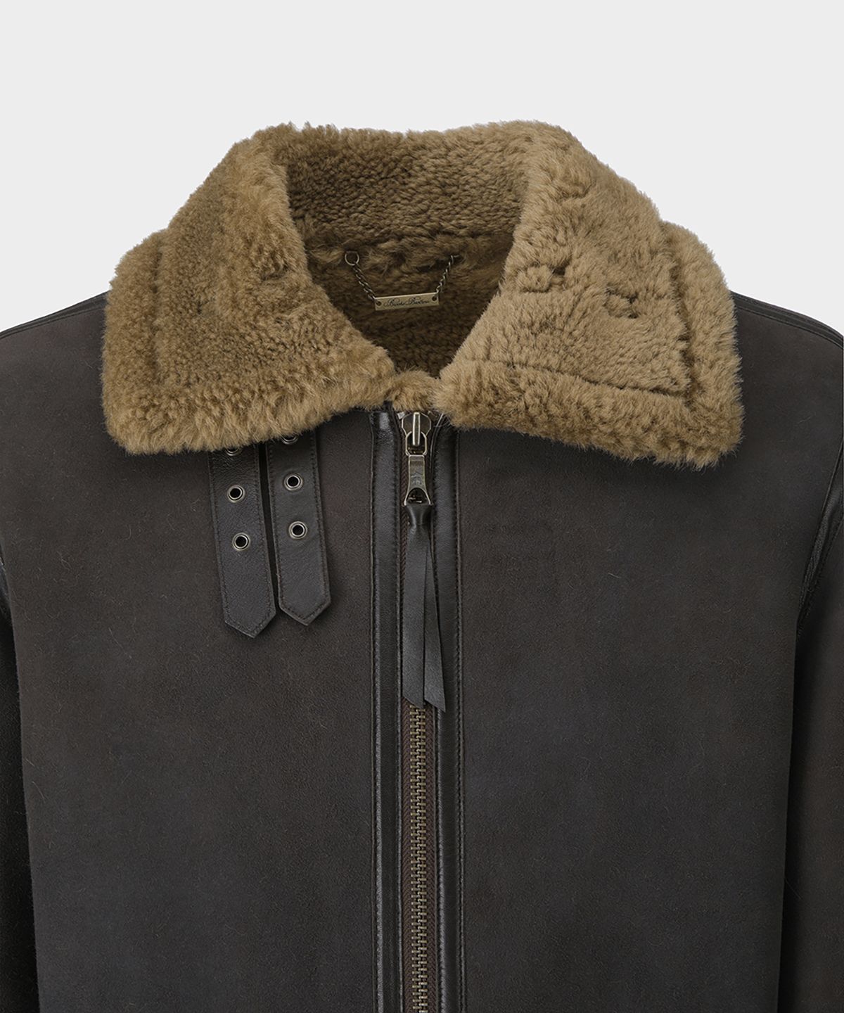 브룩스 브라더스(BROOKS BROTHERS) 시어링 항공 점퍼 (브라운) (BBOJMM70594EF)
