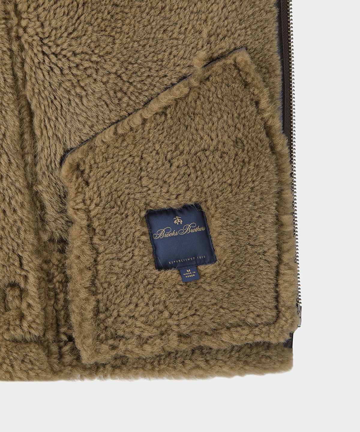 브룩스 브라더스(BROOKS BROTHERS) 시어링 항공 점퍼 (브라운) (BBOJMM70594EF)