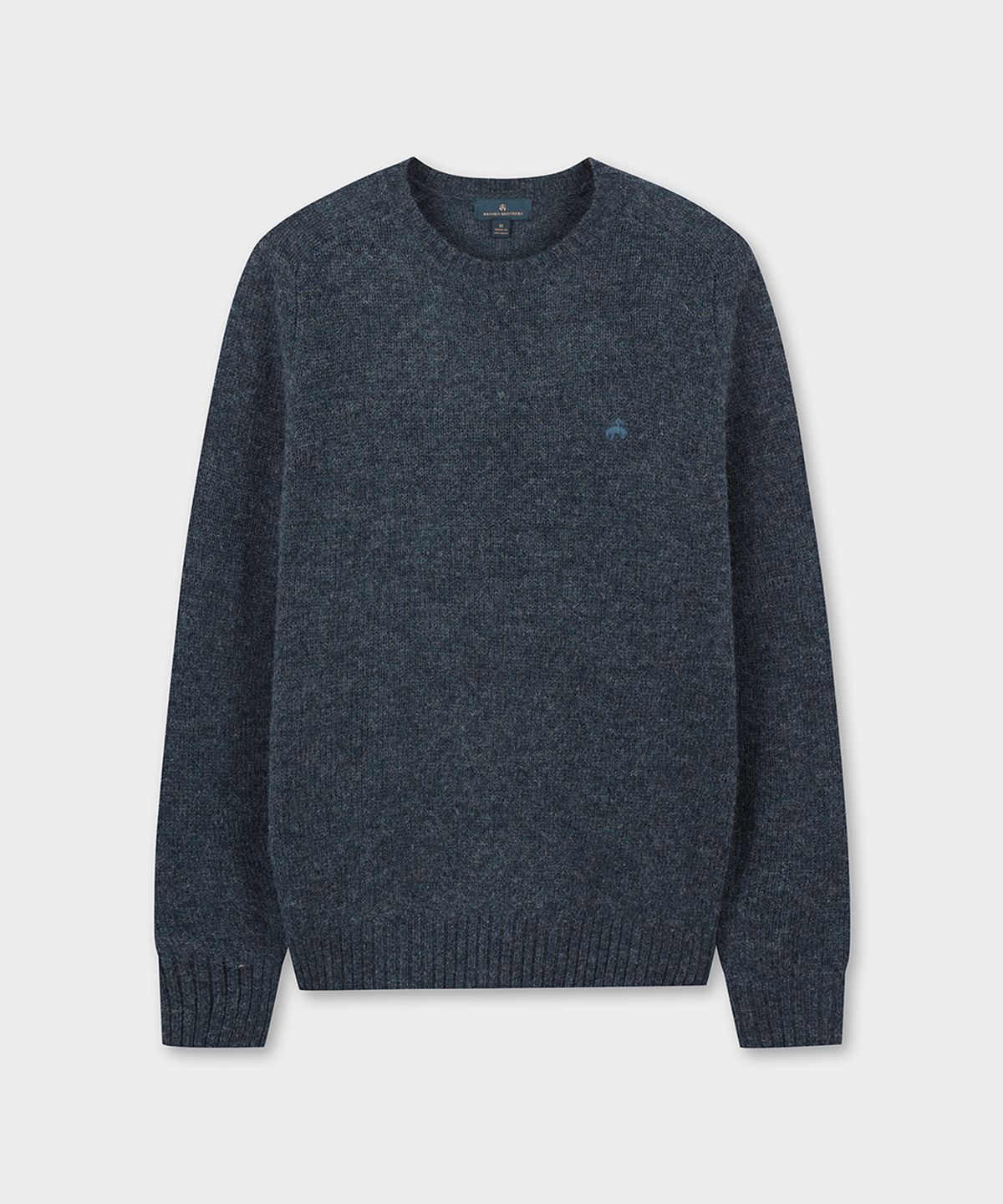 브룩스 브라더스(BROOKS BROTHERS) 램스울 로고 스웨터 (네이비) (BBWRMF9628QEW)