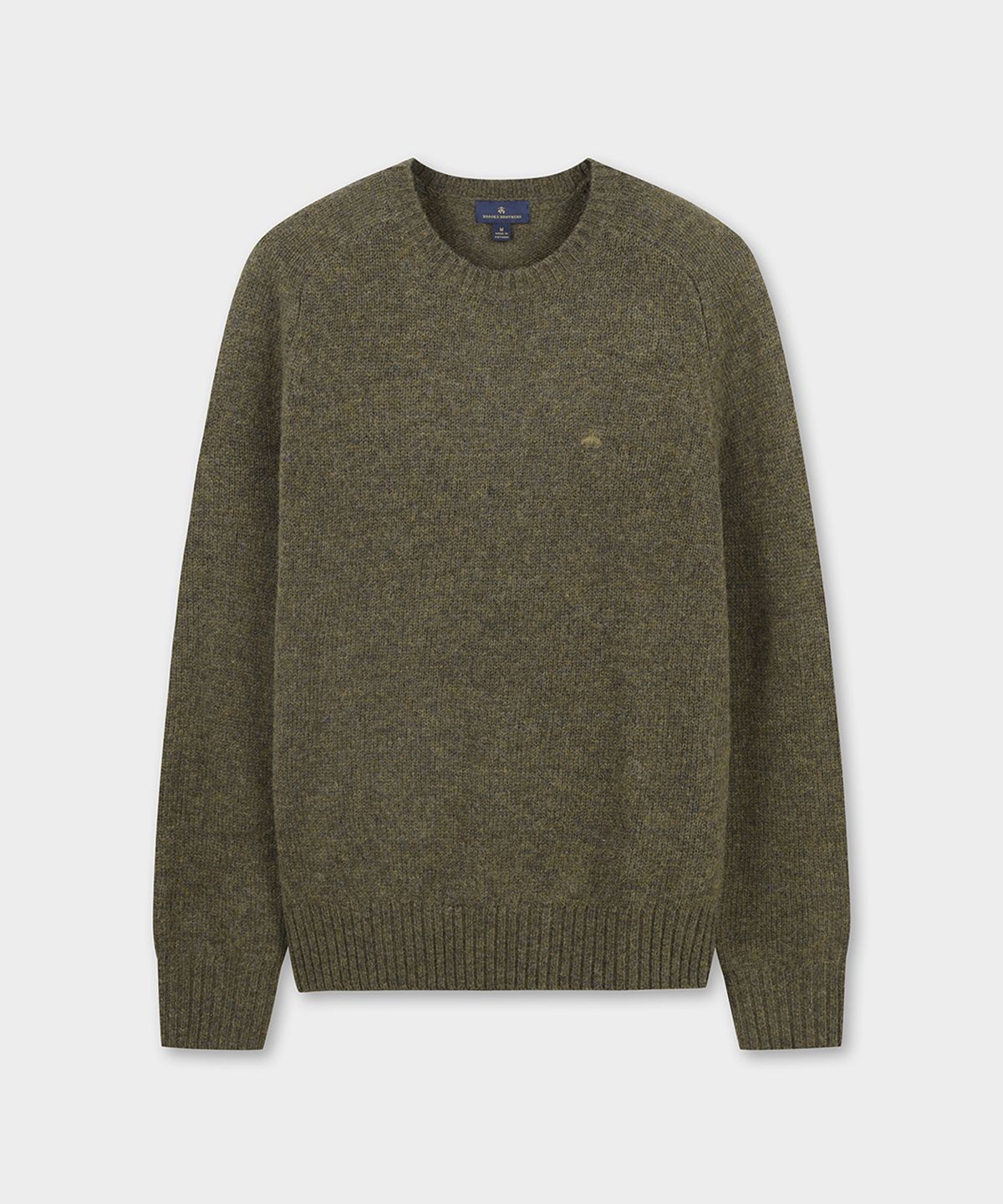 브룩스 브라더스(BROOKS BROTHERS) 램스울 로고 스웨터 (브라운) (BBWRMF96314EW)