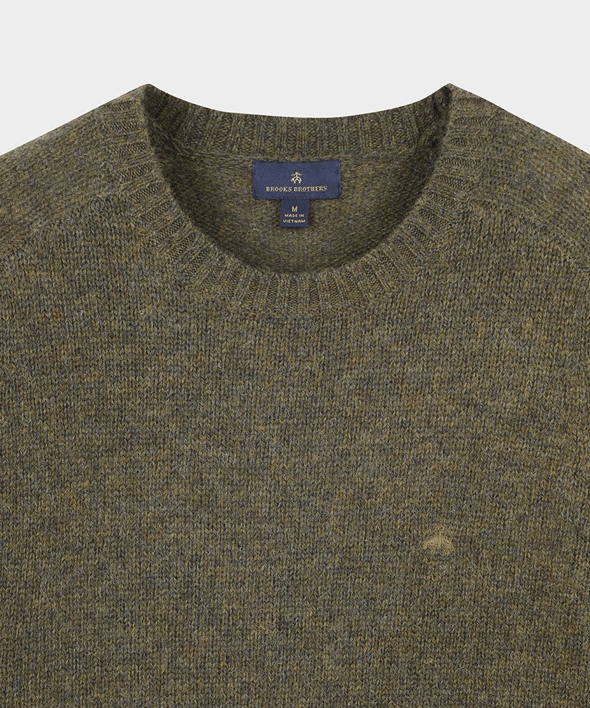 브룩스 브라더스(BROOKS BROTHERS) 램스울 로고 스웨터 (브라운) (BBWRMF96314EW)
