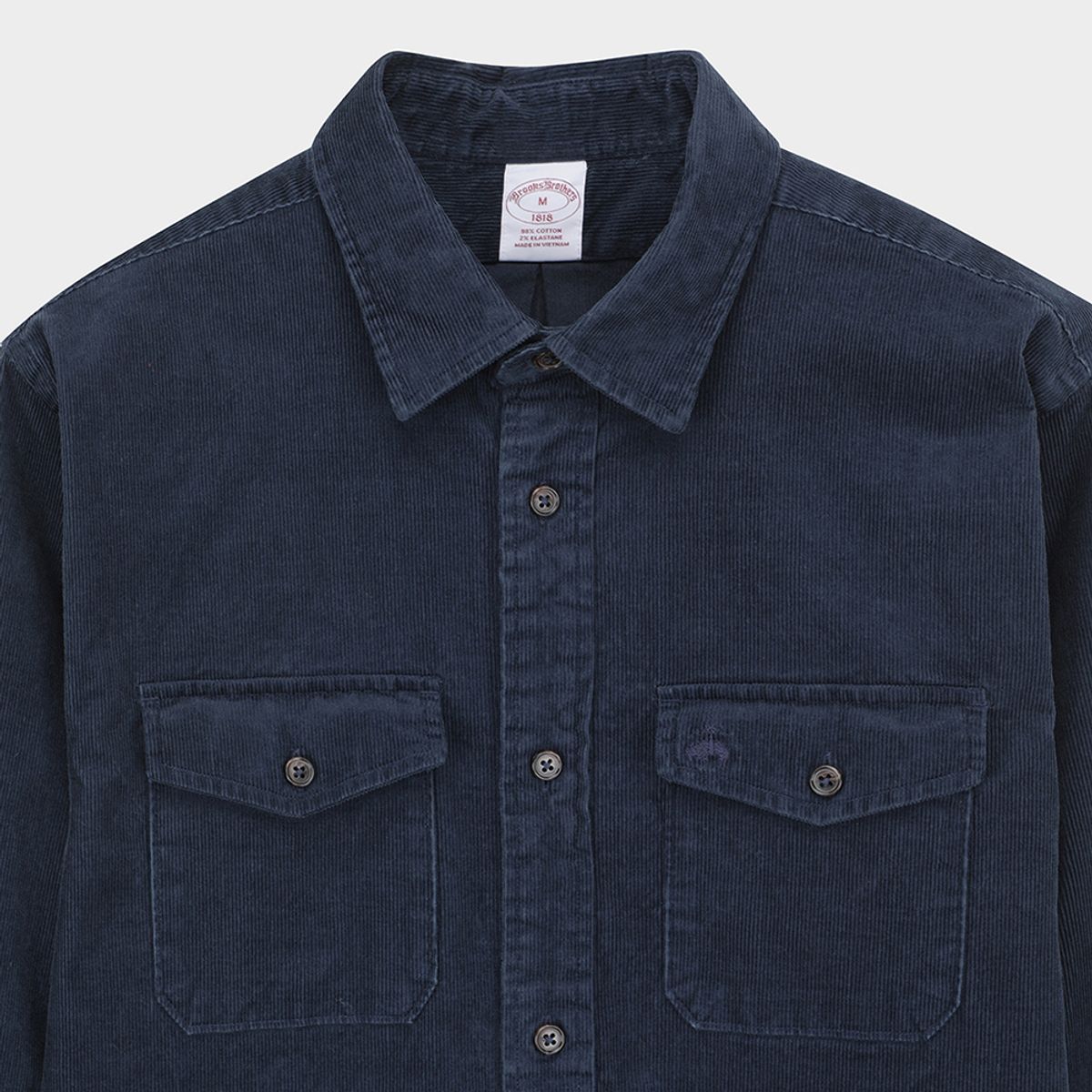 브룩스 브라더스(BROOKS BROTHERS) 15W 코듀로이 로고 셔츠자켓 (네이비) (BBTHMF4635QEF)
