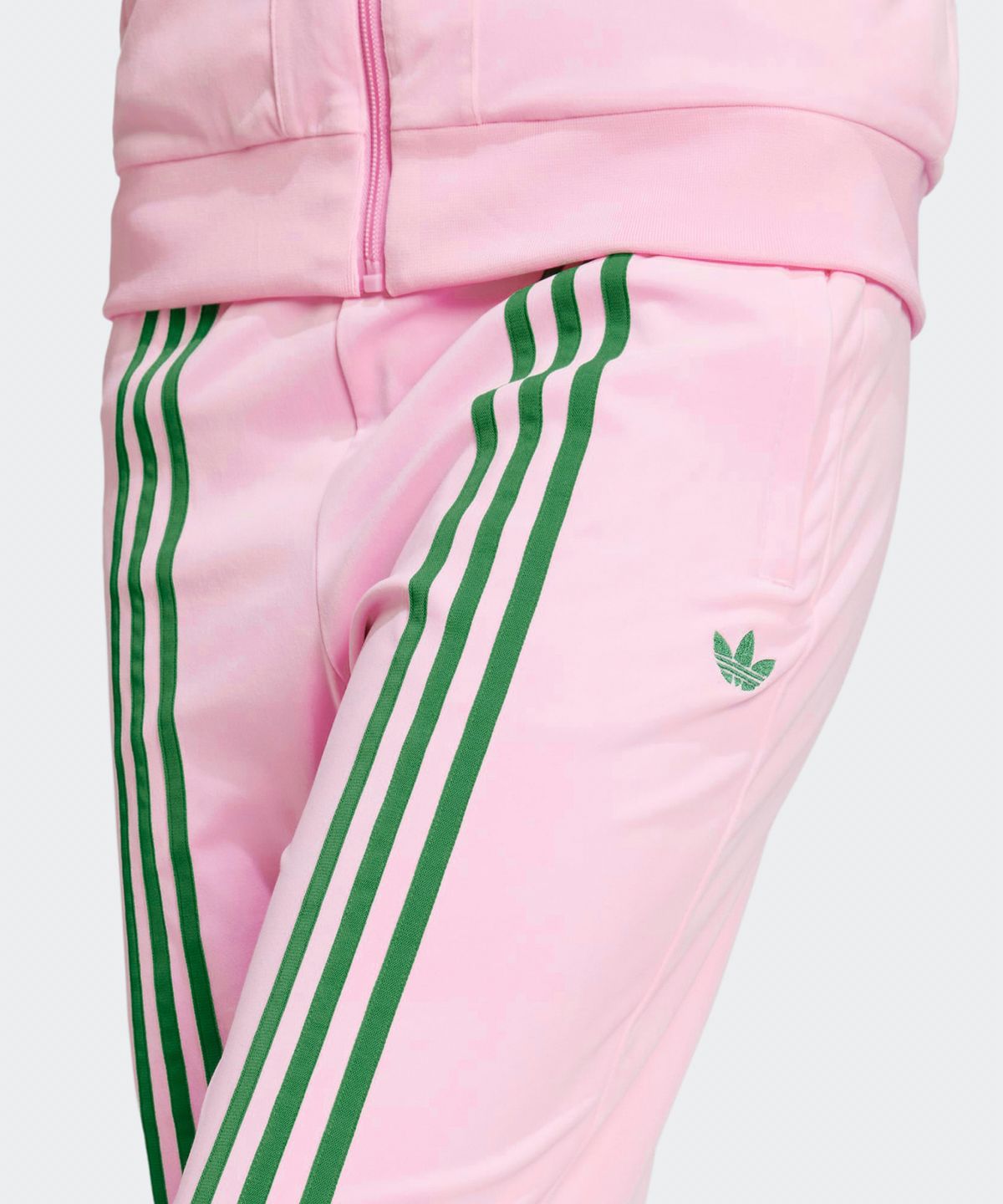 아디다스(ADIDAS) 70s 벨루어 트랙 팬츠 - 핑크:그린 / JN8289