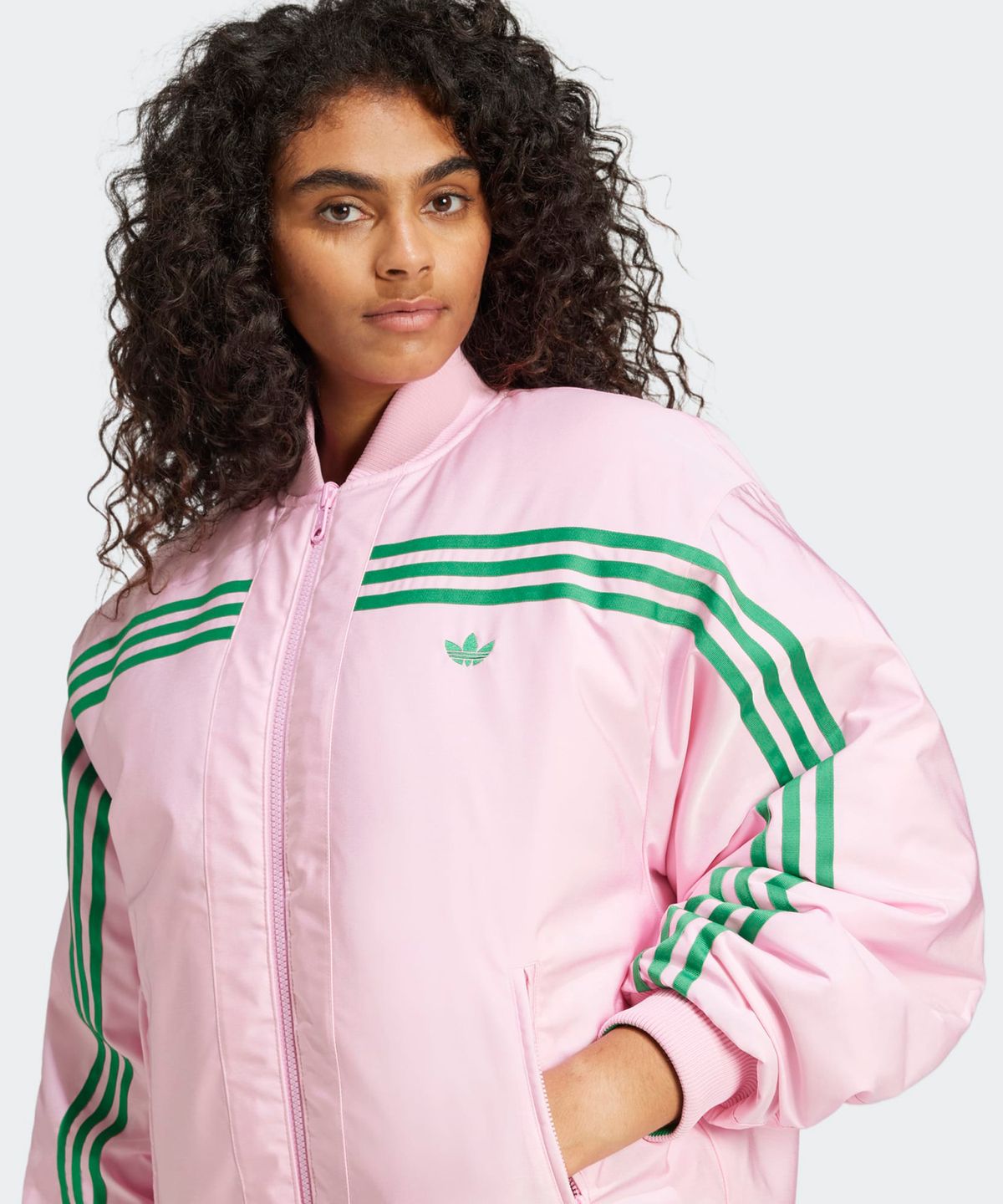 아디다스(ADIDAS) 70s 리버서블 봄버 자켓 - 그린:핑크 / JN7656