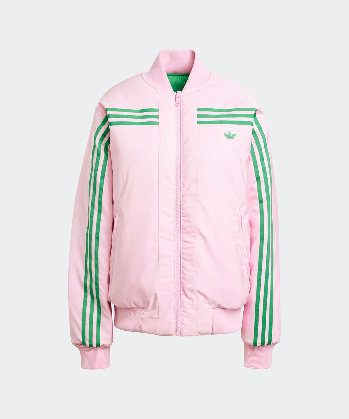 아디다스(ADIDAS) 70s 리버서블 봄버 자켓 - 그린:핑크 / JN7656