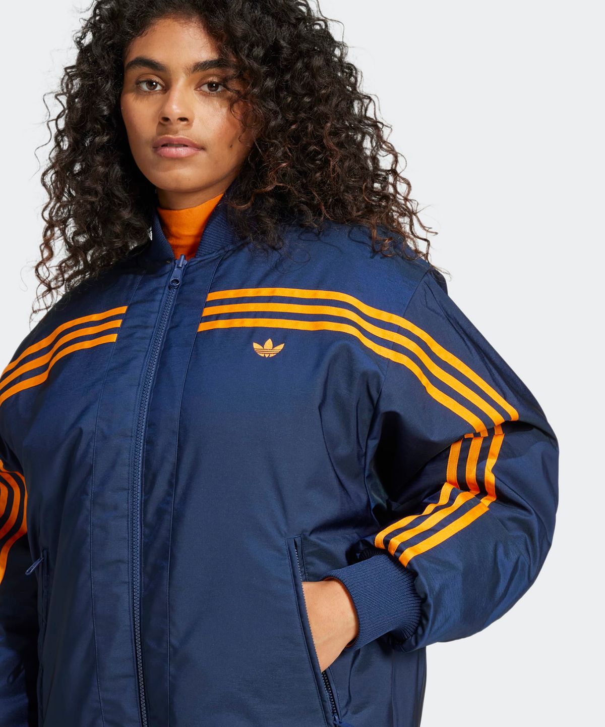 아디다스(ADIDAS) 70s 리버서블 봄버 자켓 - 네이비:오렌지 / JN7657