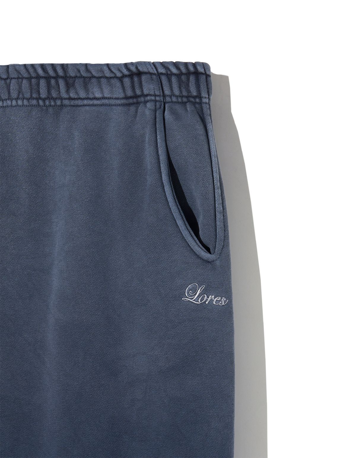 로어즈(LORES) Faded Pigment Dyed Sweatpants - Navy