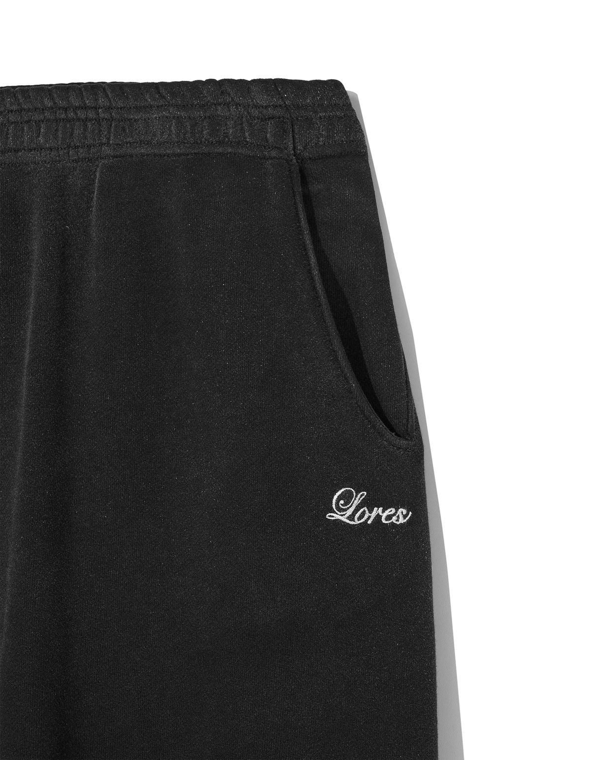 로어즈(LORES) Faded Pigment Dyed Sweatpants - Black