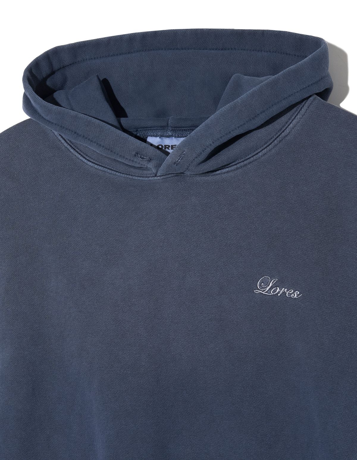 로어즈(LORES) Faded Pigment Dyed Hoodie - Navy