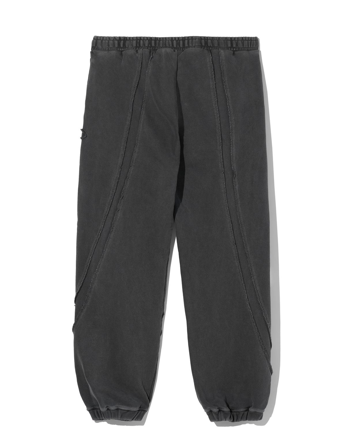 로어즈(LORES) Curved Line Dyed Sweatpants - Charcoal