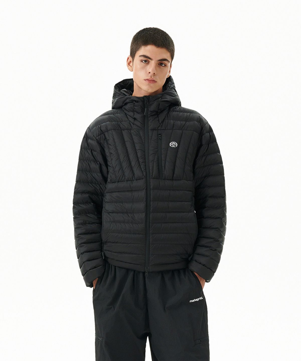 마하그리드(MAHAGRID) LIGHT HOODED DOWN PUFFER BLACK(MG2FWMB903A)