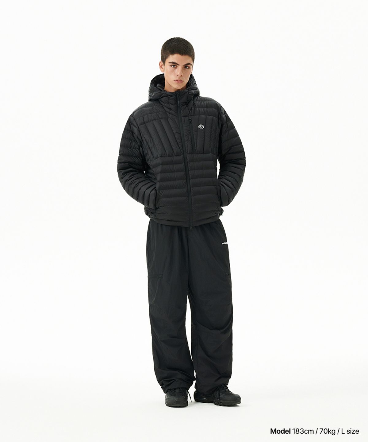 마하그리드(MAHAGRID) LIGHT HOODED DOWN PUFFER BLACK(MG2FWMB903A)