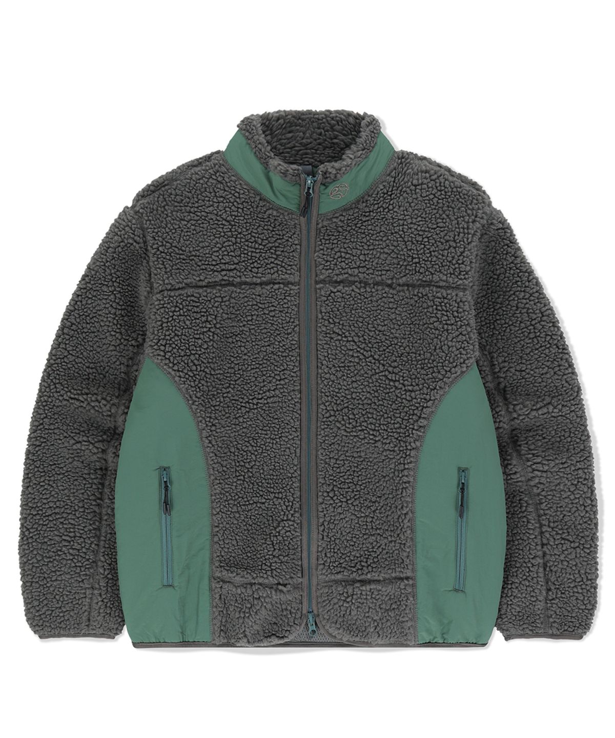 마하그리드(MAHAGRID) CURVED SHERPA FLEECE JACKET GREY(MG2EFMJ230A)