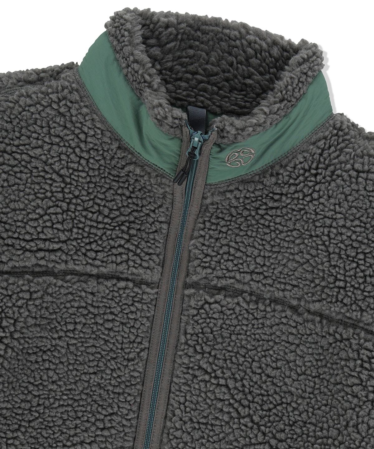 마하그리드(MAHAGRID) CURVED SHERPA FLEECE JACKET GREY(MG2EFMJ230A)