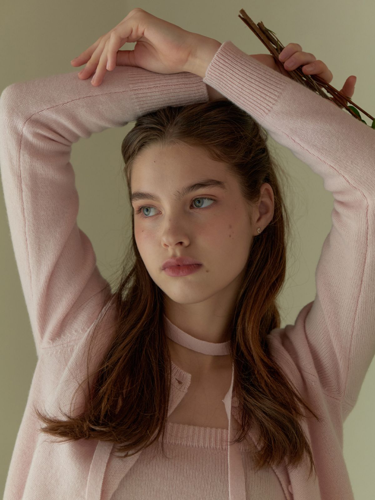 리엘(RE L) Moat cardigan set_3piece (baby pink)