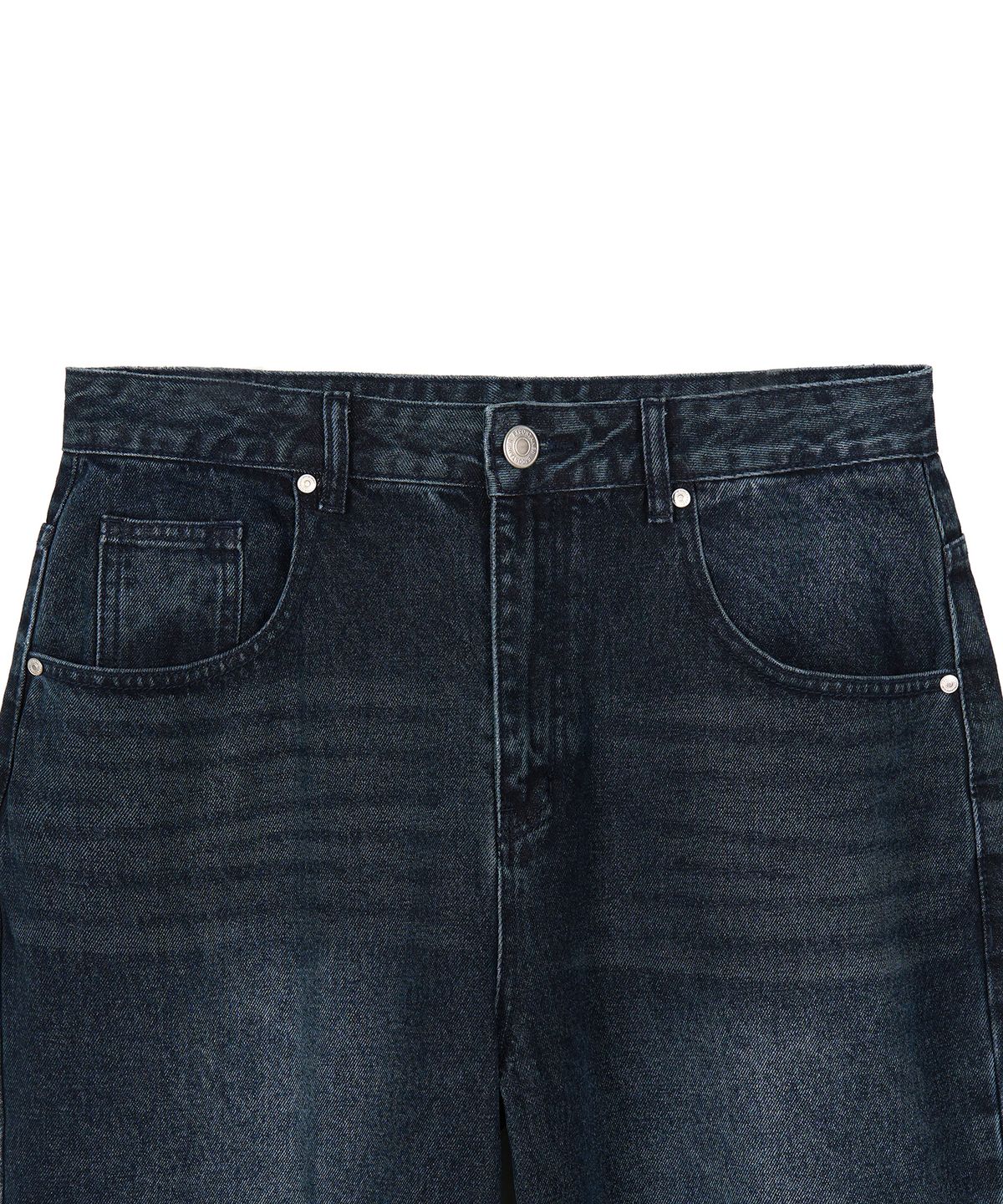 엑스컨테이너(EXCONTAINER) 딥 워싱 와이드 데님 팬츠  (WASHED DARK BLUE)