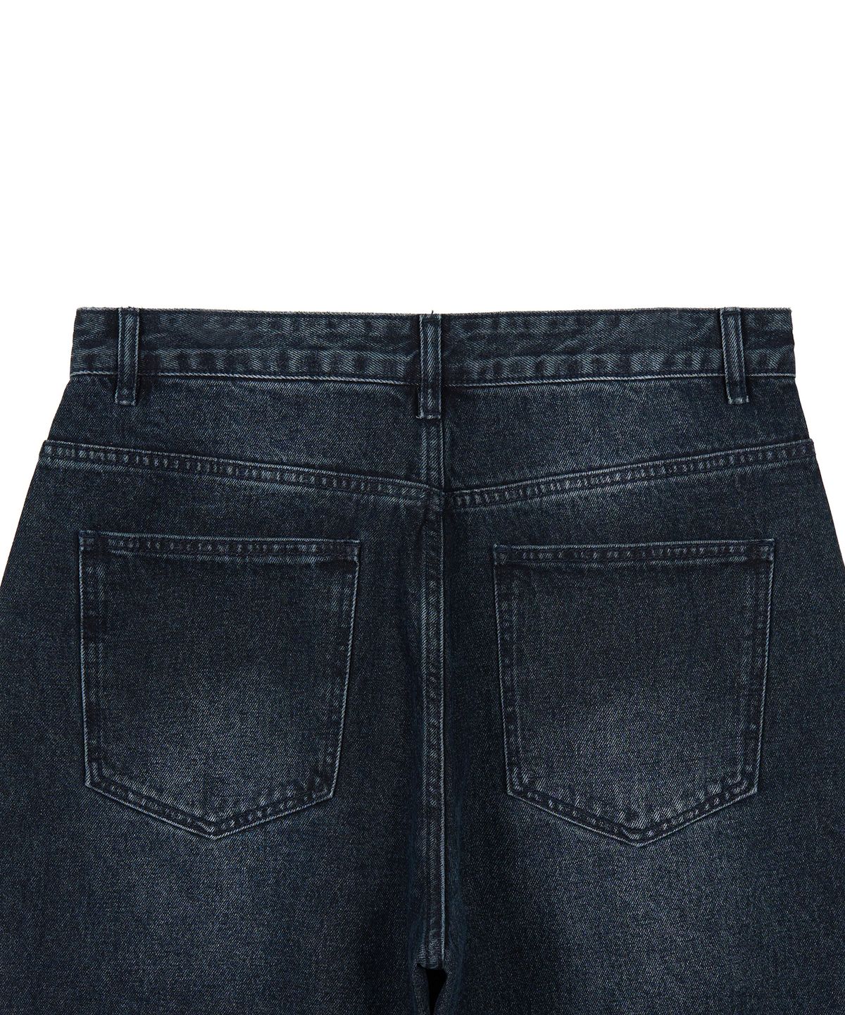 엑스컨테이너(EXCONTAINER) 딥 워싱 와이드 데님 팬츠  (WASHED DARK BLUE)
