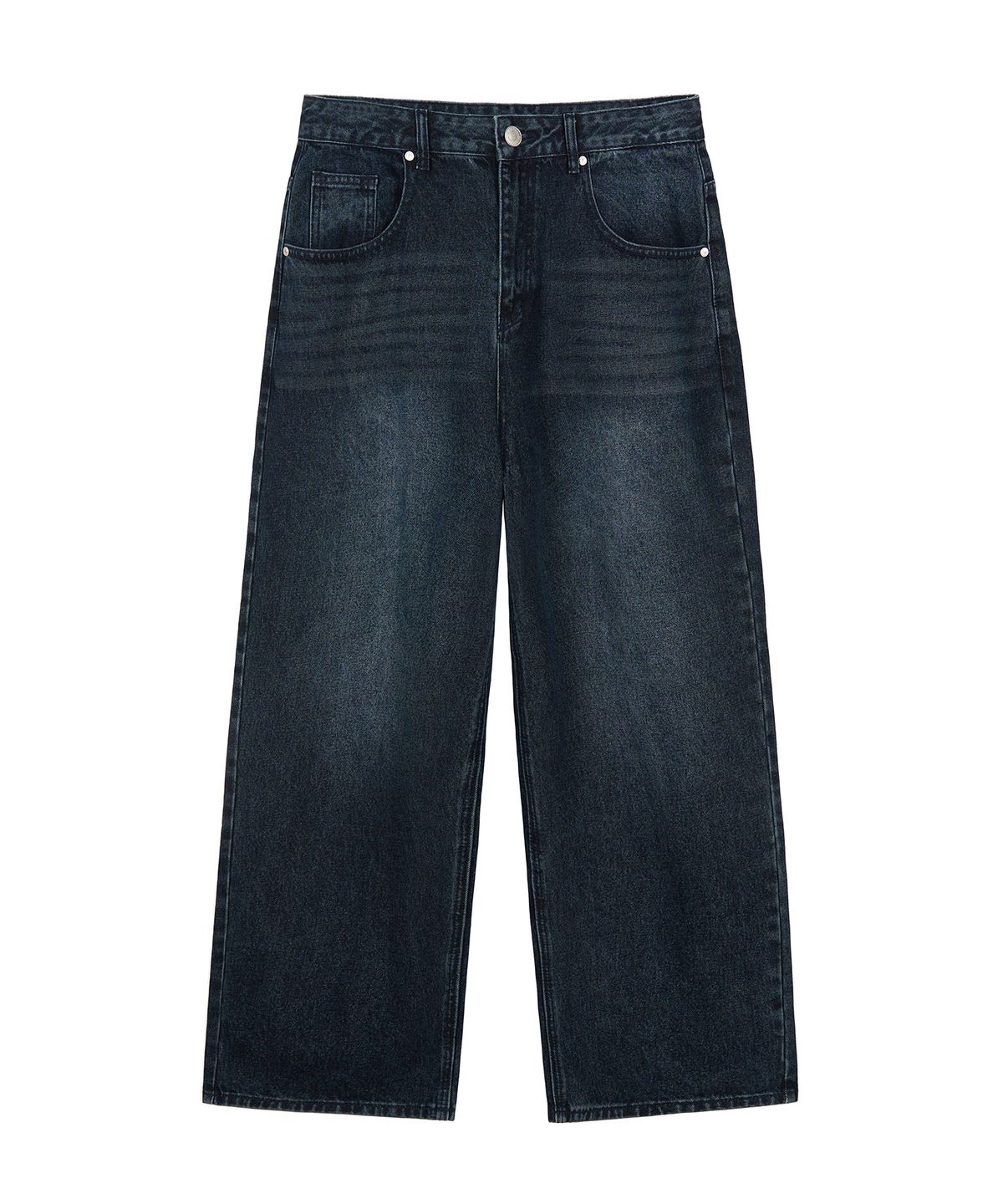 엑스컨테이너(EXCONTAINER) 딥 워싱 와이드 데님 팬츠  (WASHED DARK BLUE)