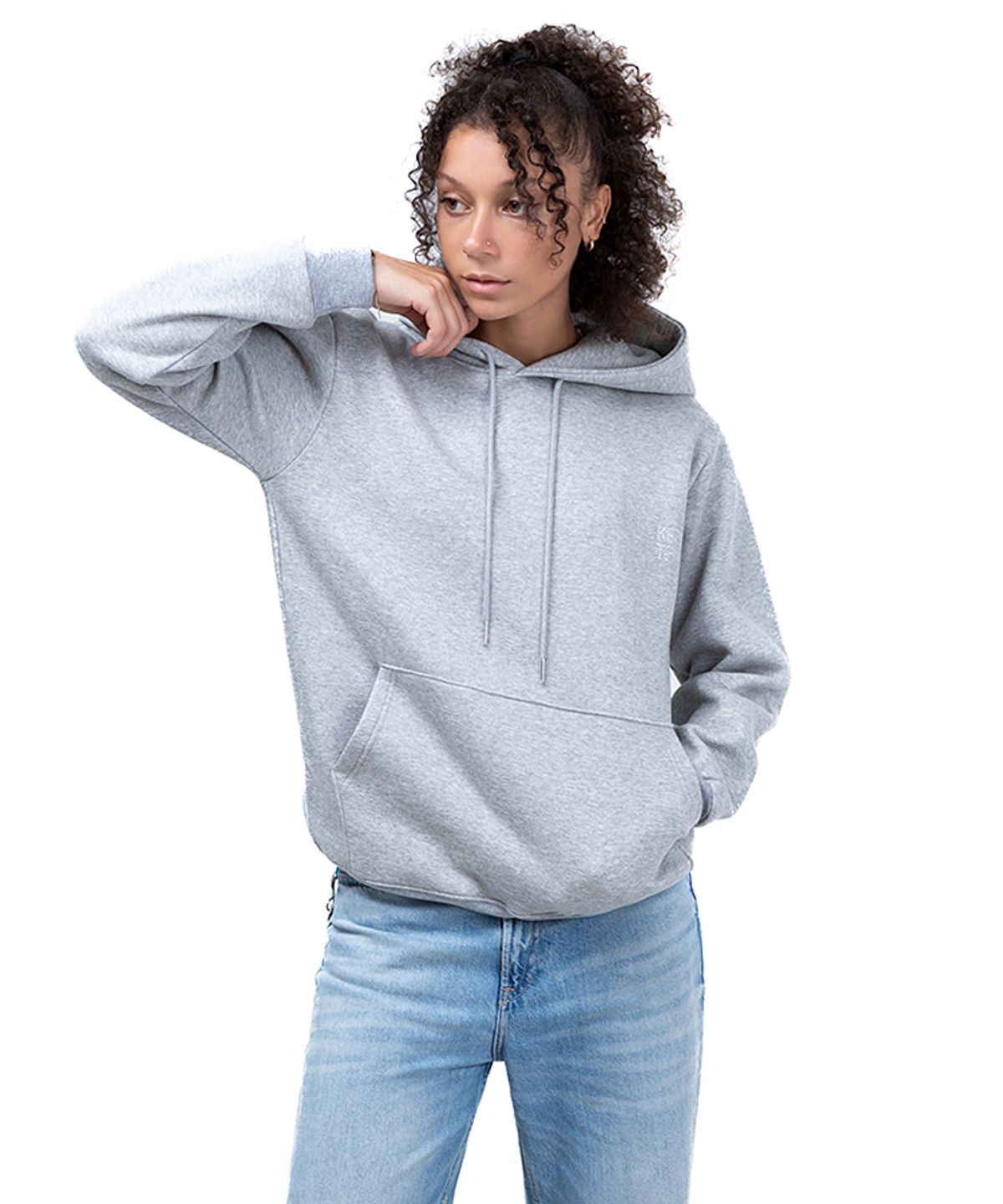 스트라이크(STRIKE) Soft Crystal Logo Over Hoodie (GREY)