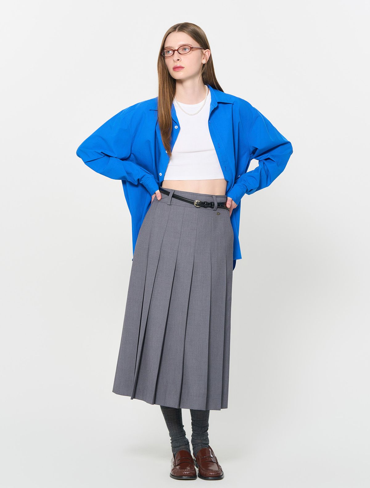 제너럴아이디어(GENERALIDEA) UNISEX 뉴클래식 포플린 셔츠 [BLUE] / SBD3U03002
