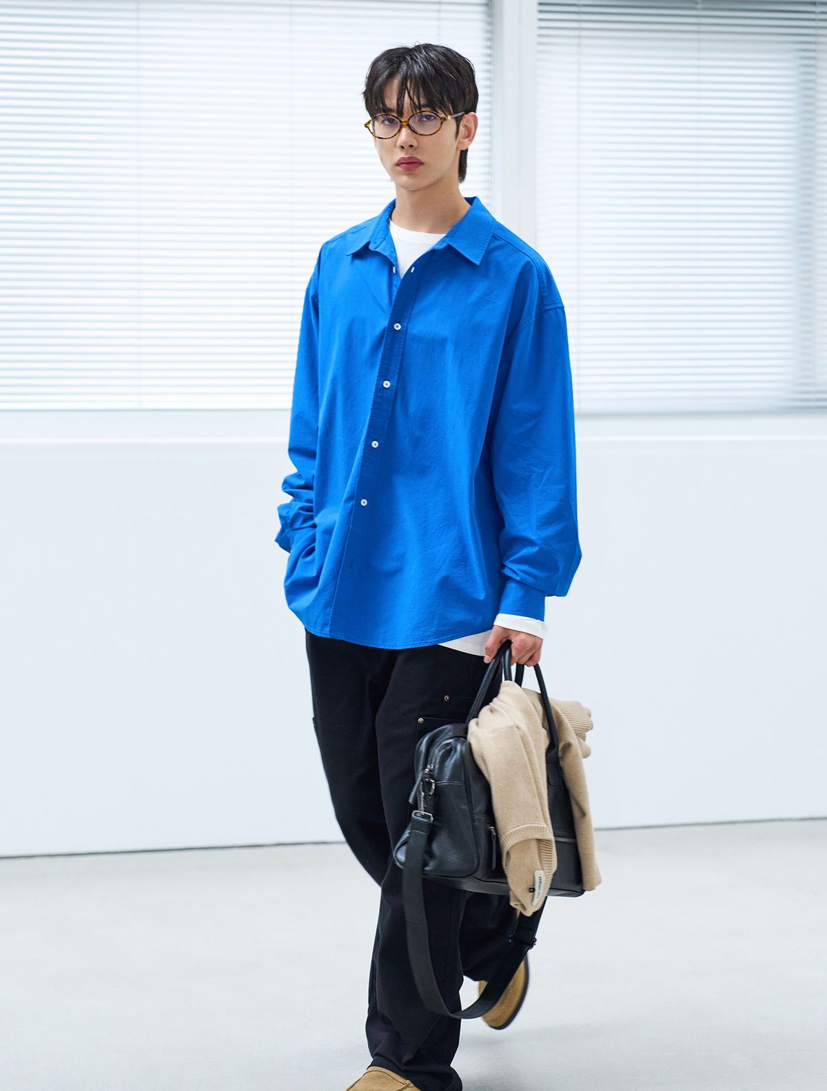 제너럴아이디어(GENERALIDEA) UNISEX 뉴클래식 포플린 셔츠 [BLUE] / SBD3U03002