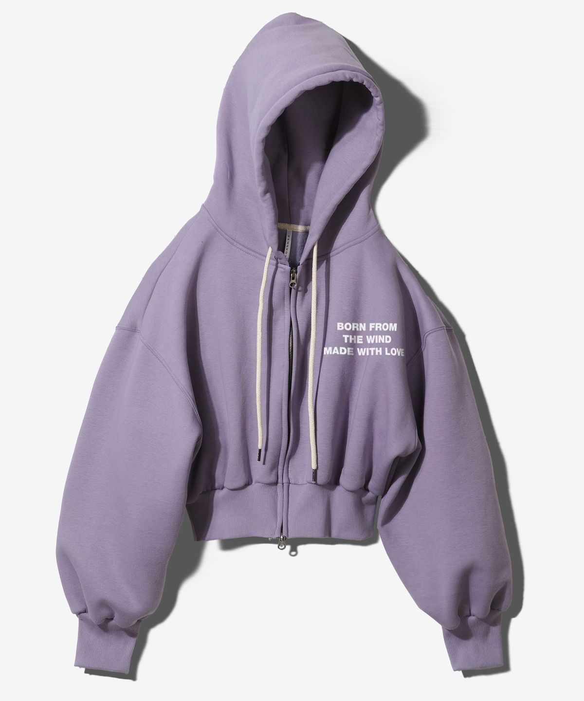 팬쇼(FANSHOW) (SETUP) MWL CROP HOODED ZIPUP+SNAP PANTS - PURPLE