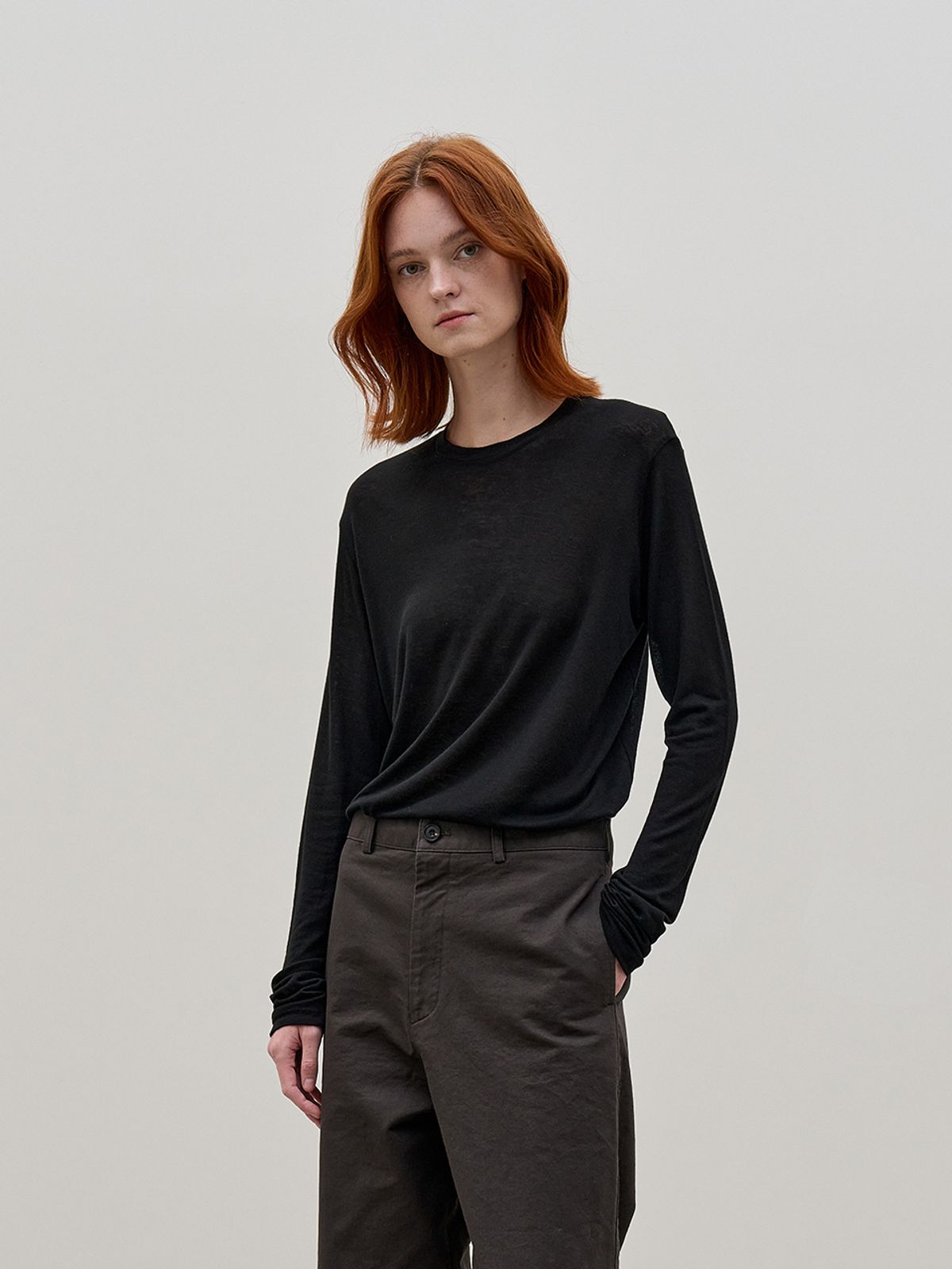 해브 앤 해브(HAVE8HAVE) TENCEL WOOL LONG SLEEVE T-Shirt_5 color