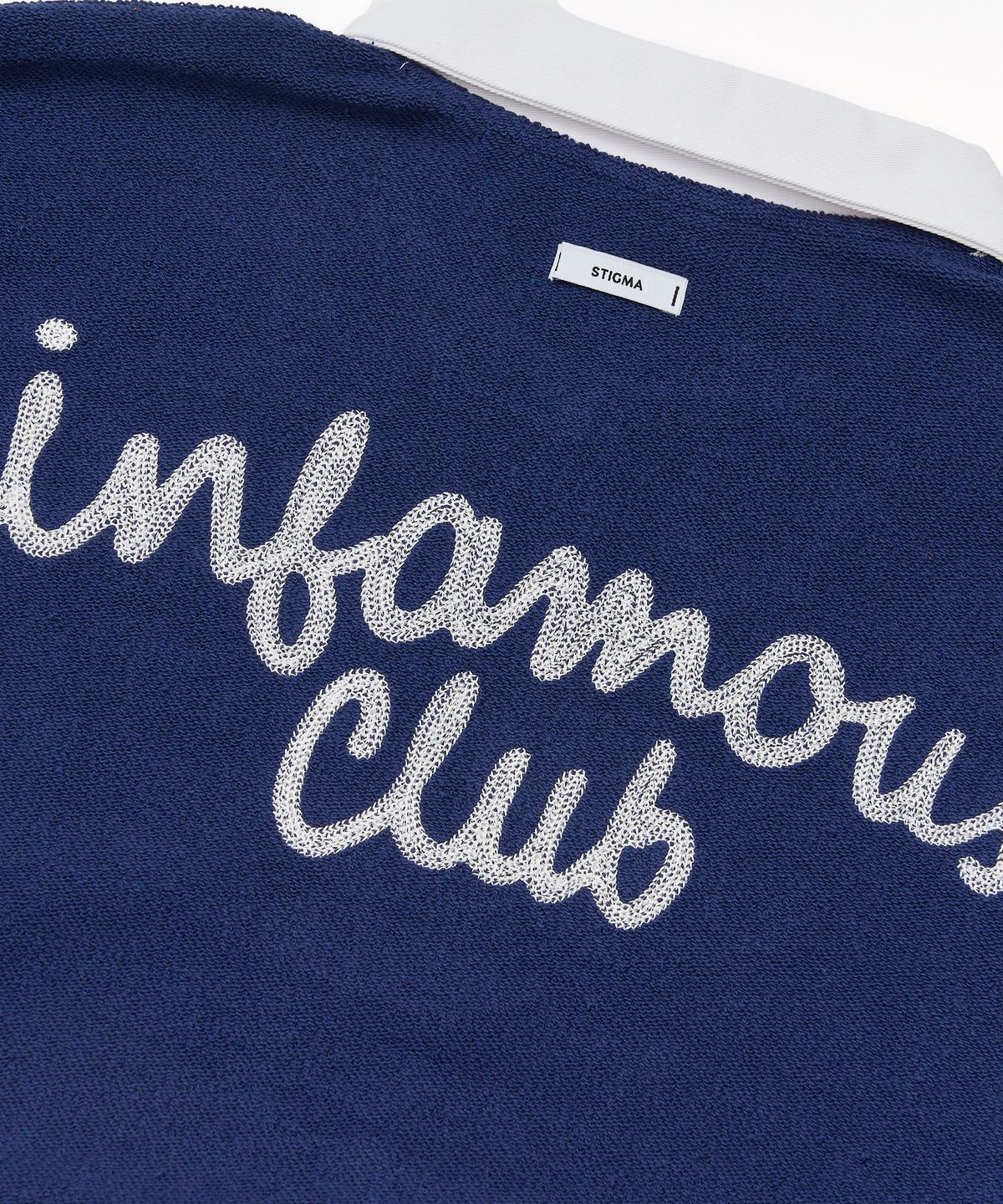스티그마(STIGMA) Infamous Club Insideout Oversized Collar T-shirts Navy