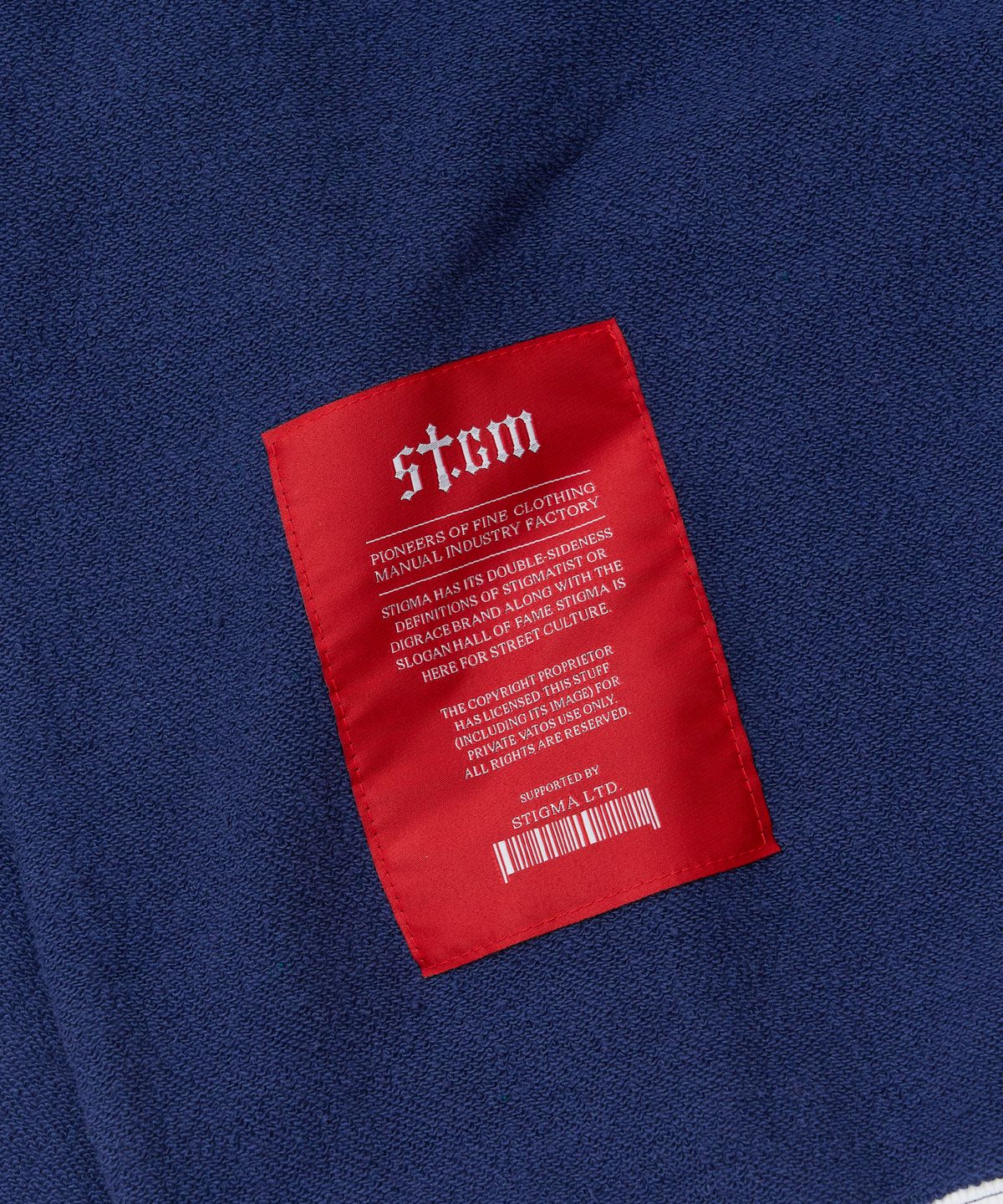 스티그마(STIGMA) Infamous Club Insideout Oversized Collar T-shirts Navy