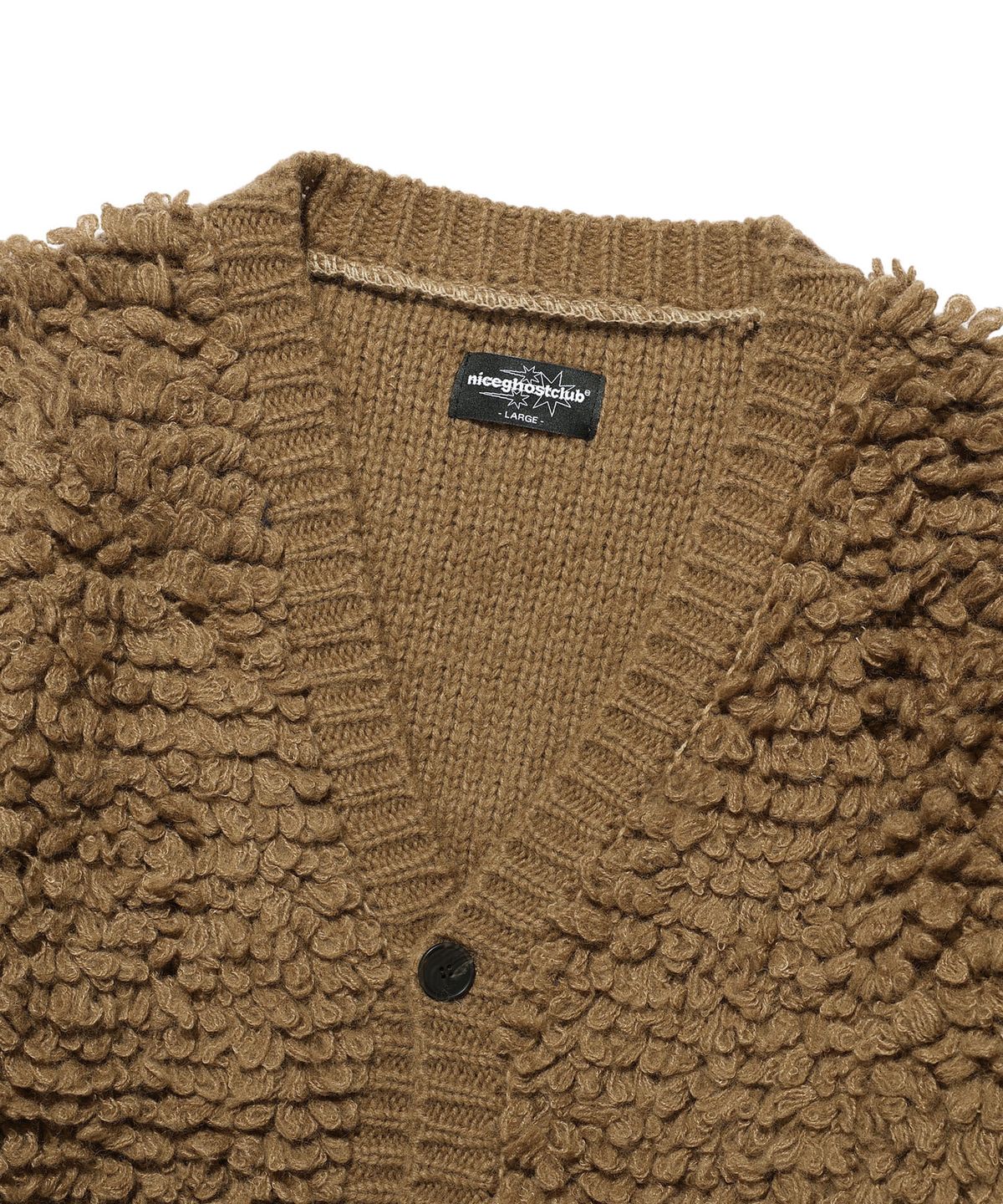 나이스고스트클럽(NICEGHOSTCLUB) LOOP SWEATER CARDIGAN_BROWN(NG2EFUK681A)