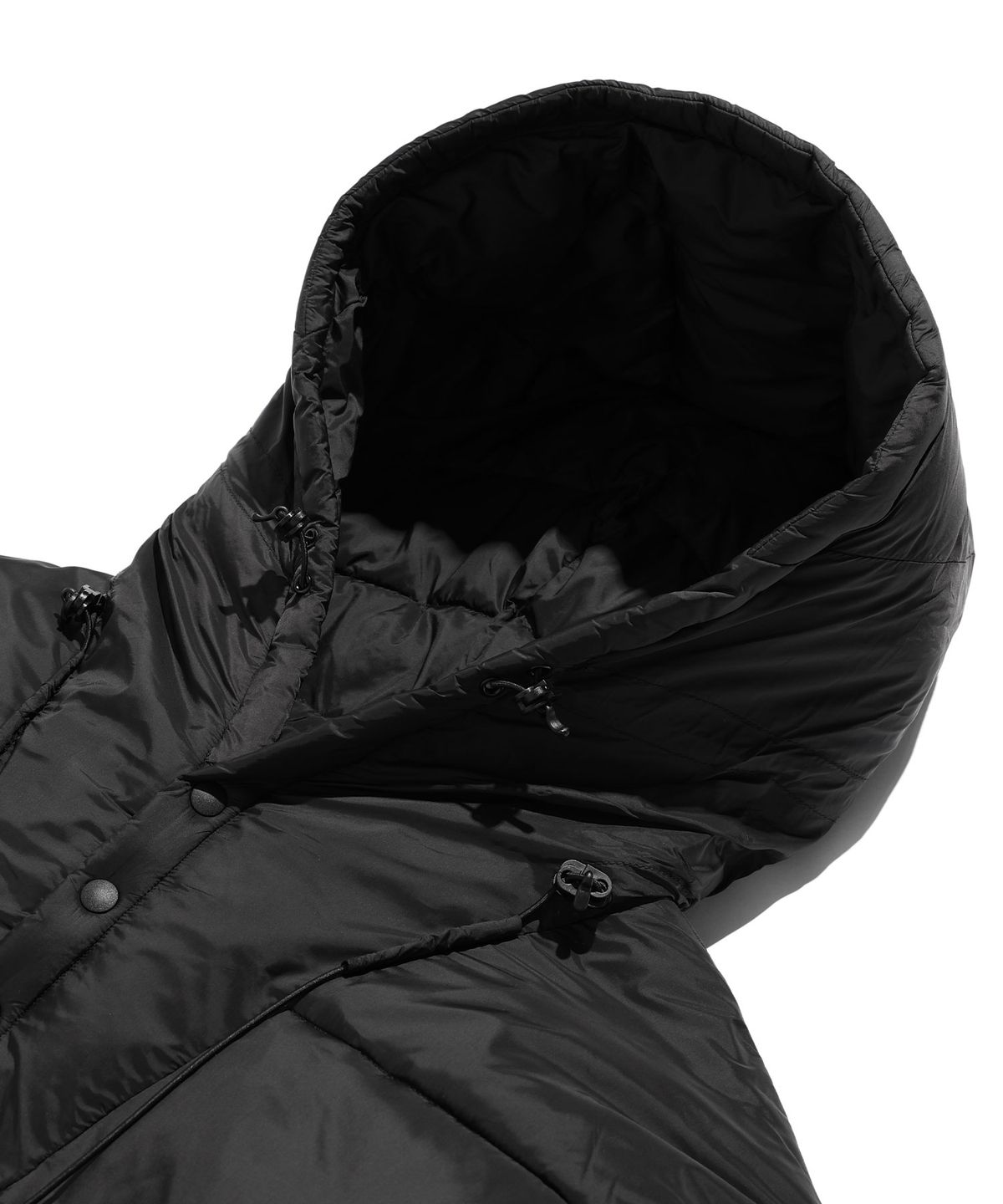 나이스고스트클럽(NICEGHOSTCLUB) HOODED MIDI PUFFER_BLACK(NG2EWUB902A)