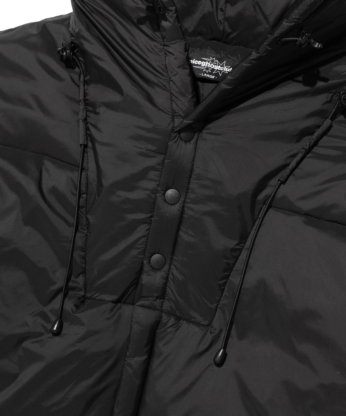 나이스고스트클럽(NICEGHOSTCLUB) HOODED MIDI PUFFER_BLACK(NG2EWUB902A)