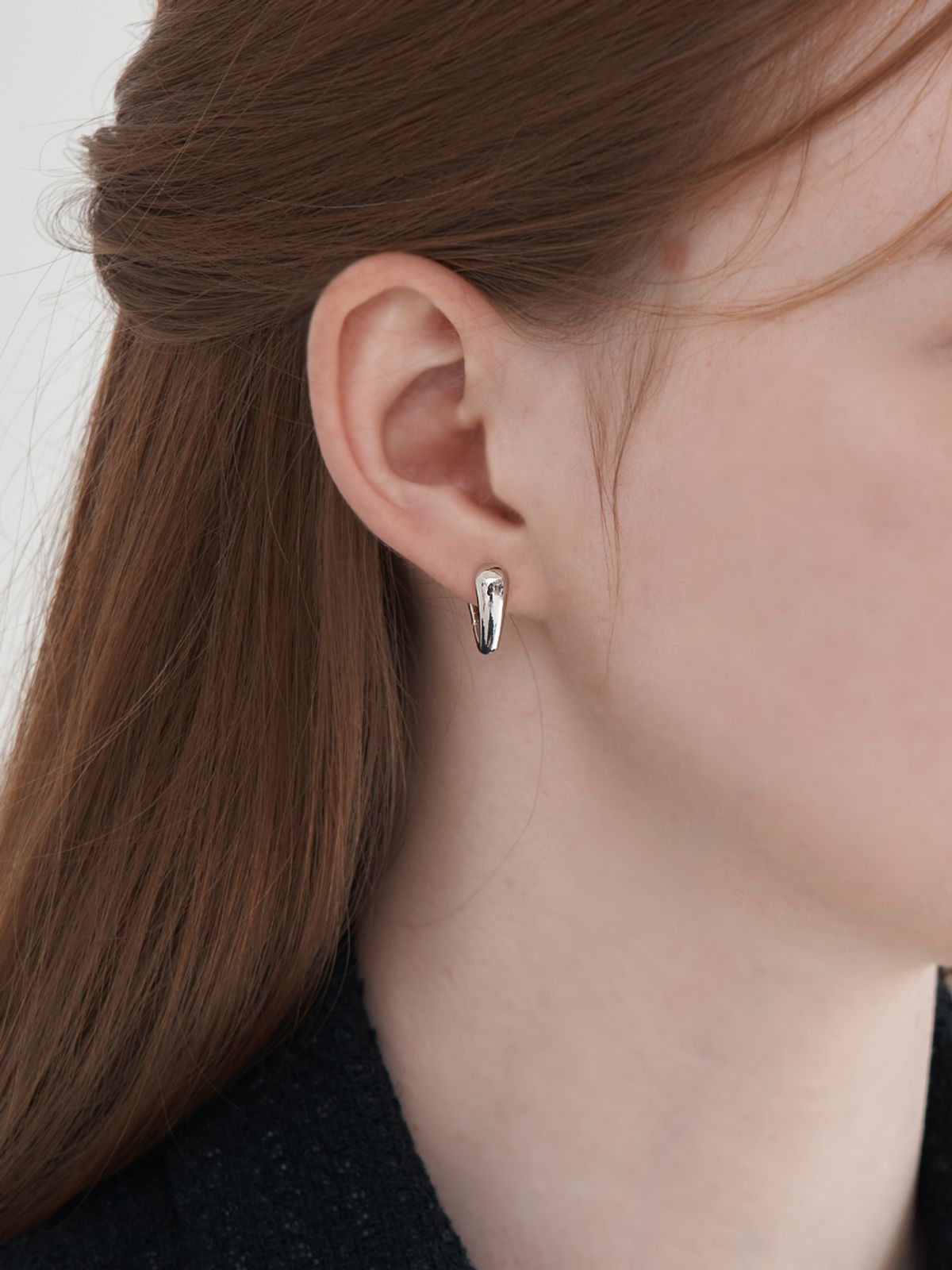 가이거주얼리(GEIGERJEWELRY) 볼룸 하트 물방울 원터치 귀걸이 GISVEE156 (실버925 PIN)