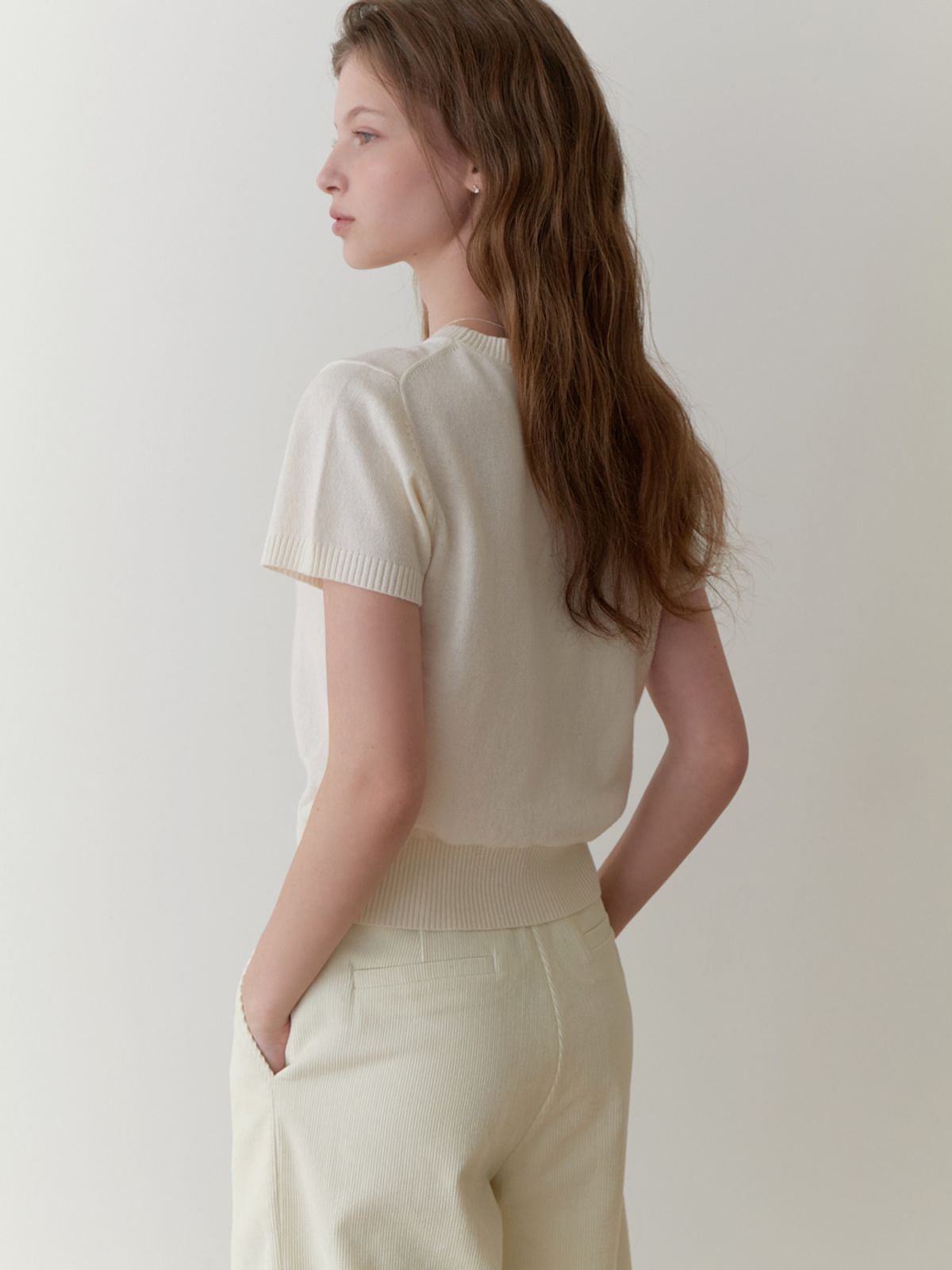 리엘(RE L) Pea half knit (ivory)