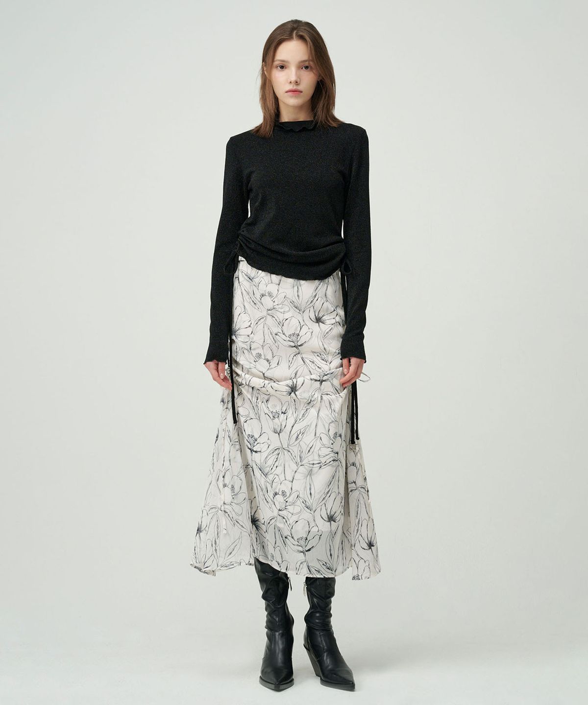 세컨드 아르무아(02ARMOIRE) Mogan Skirt _ Off White