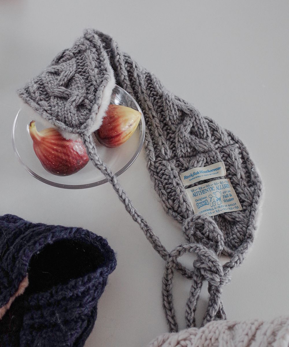 MUSINSA公式 | ROCKFISH WEATHERWEAR CABLE FUR KNIT EARMUFF
