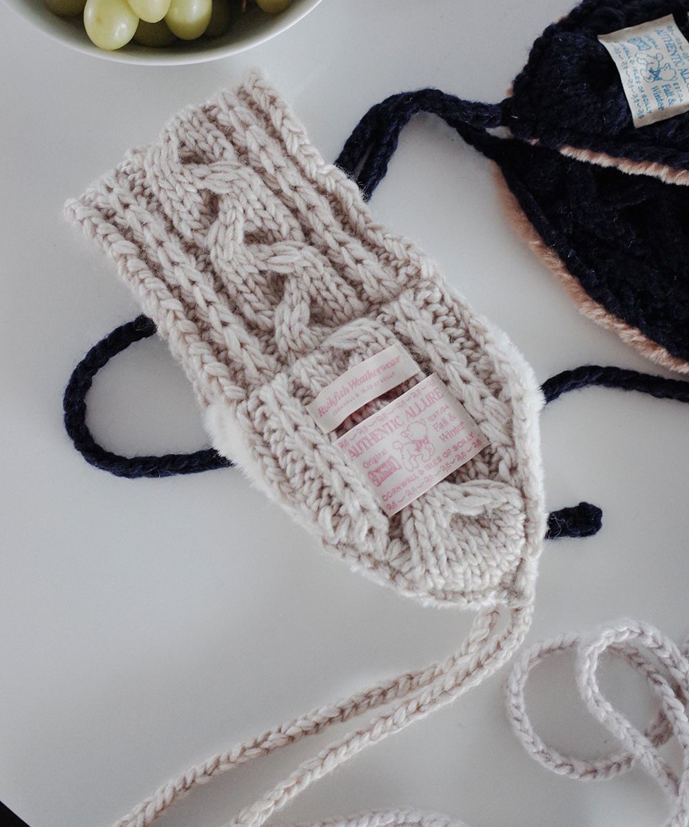 [Rockfish Weatherwear] CABLE FUR KNIT EARMUFF ☆送料込☆ Rockfish weatherwear knit ear muff（☆ROCKFISH WEATHERWEAR