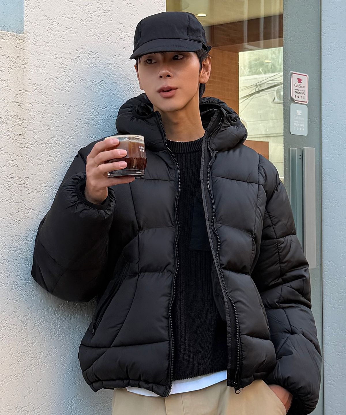 르아르(LEIRE) 바라클라바 푸퍼 후드 패딩 [블랙]