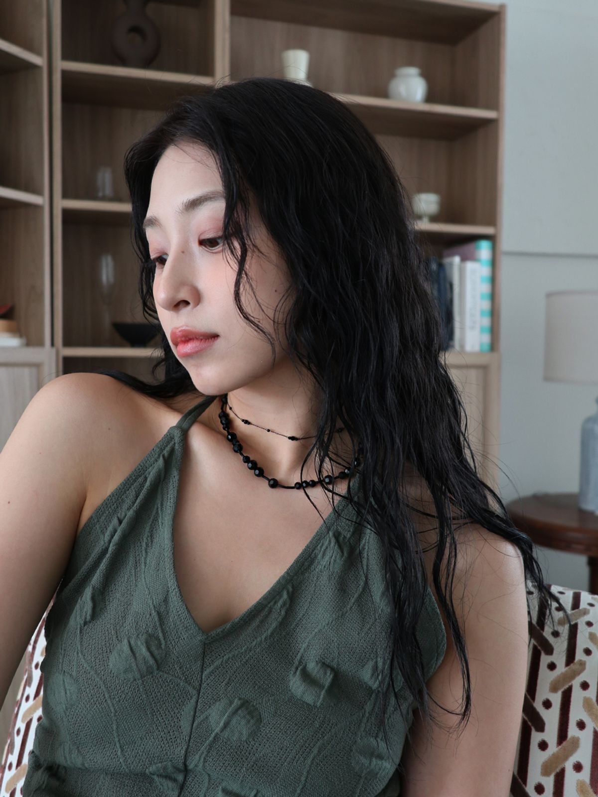 애플파이오더(APPLE PIE ORDER) Black Chain Beads Choker.