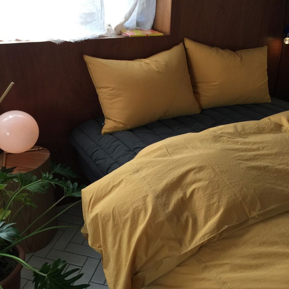 봄봄패브릭스(BOMBOM FABRICS) Soft, washed cotton bedding 60수 cotton / honey lemon